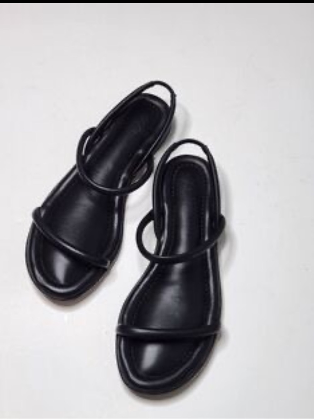 New Jcrew black leather sandals size 9.5